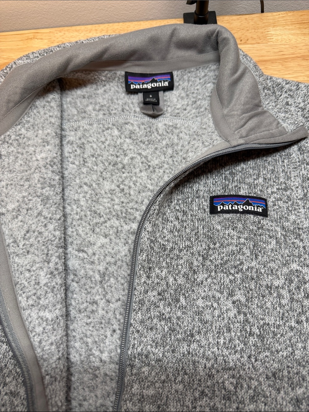 Patagonia Gray Heather Full-Zip Fleece Vest - Picture 4 of 10